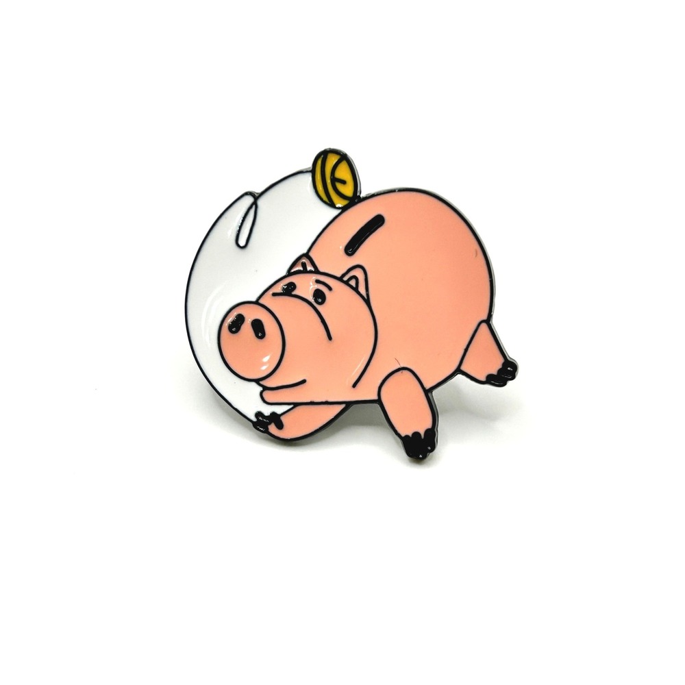 Hamm Toy Story Enamel Pin OS Pink Piggy Bank Coin Disney Pixar Lapel Hat Jewelry